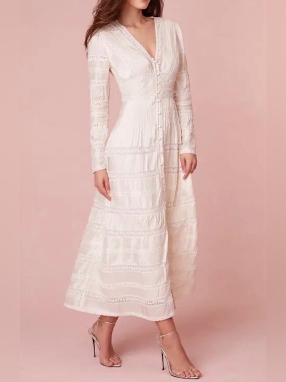 LoveShackFancy Ellitia Victorian Lace Maxi Dress